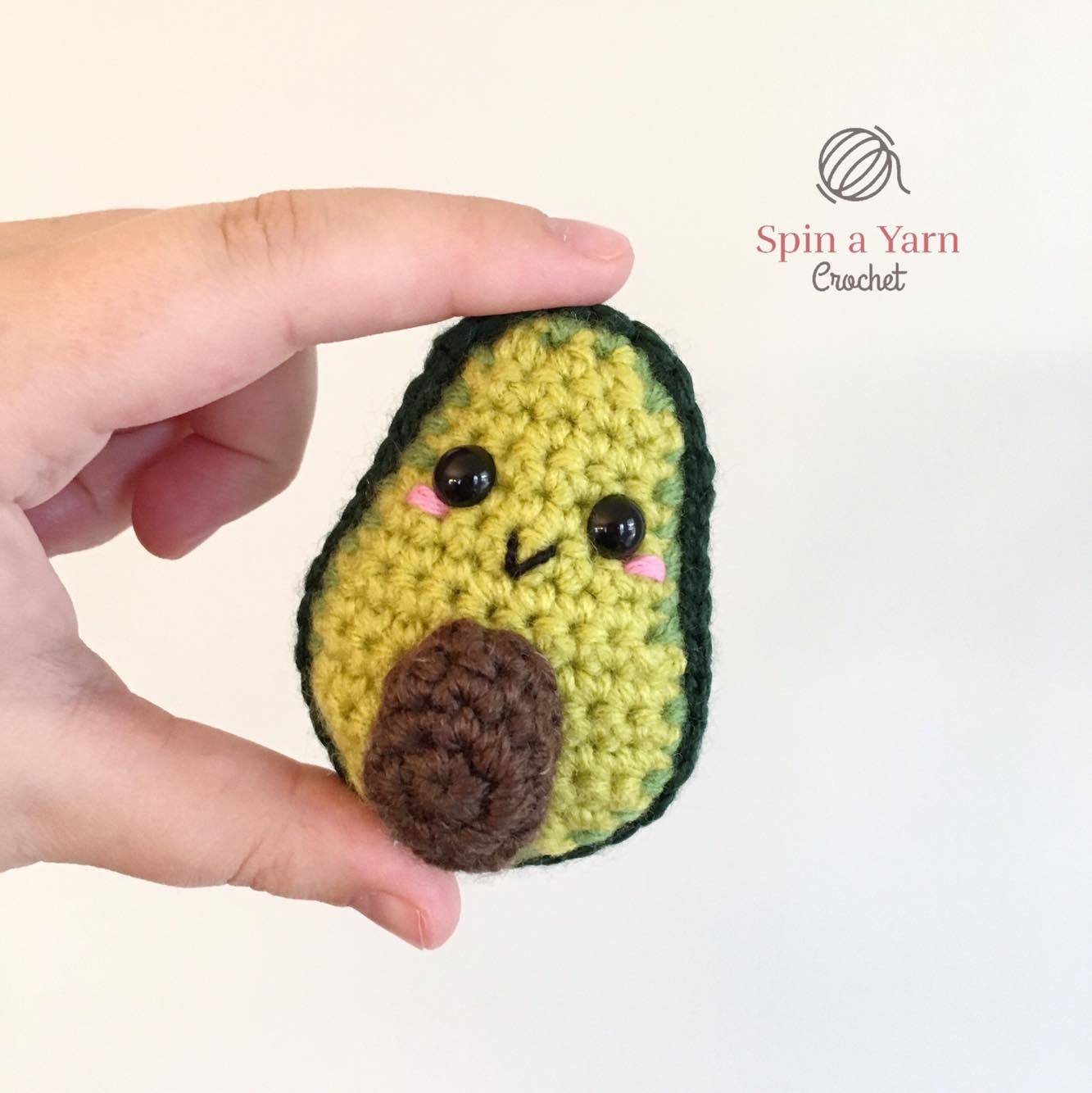 Crochet hot sale avocado keychain