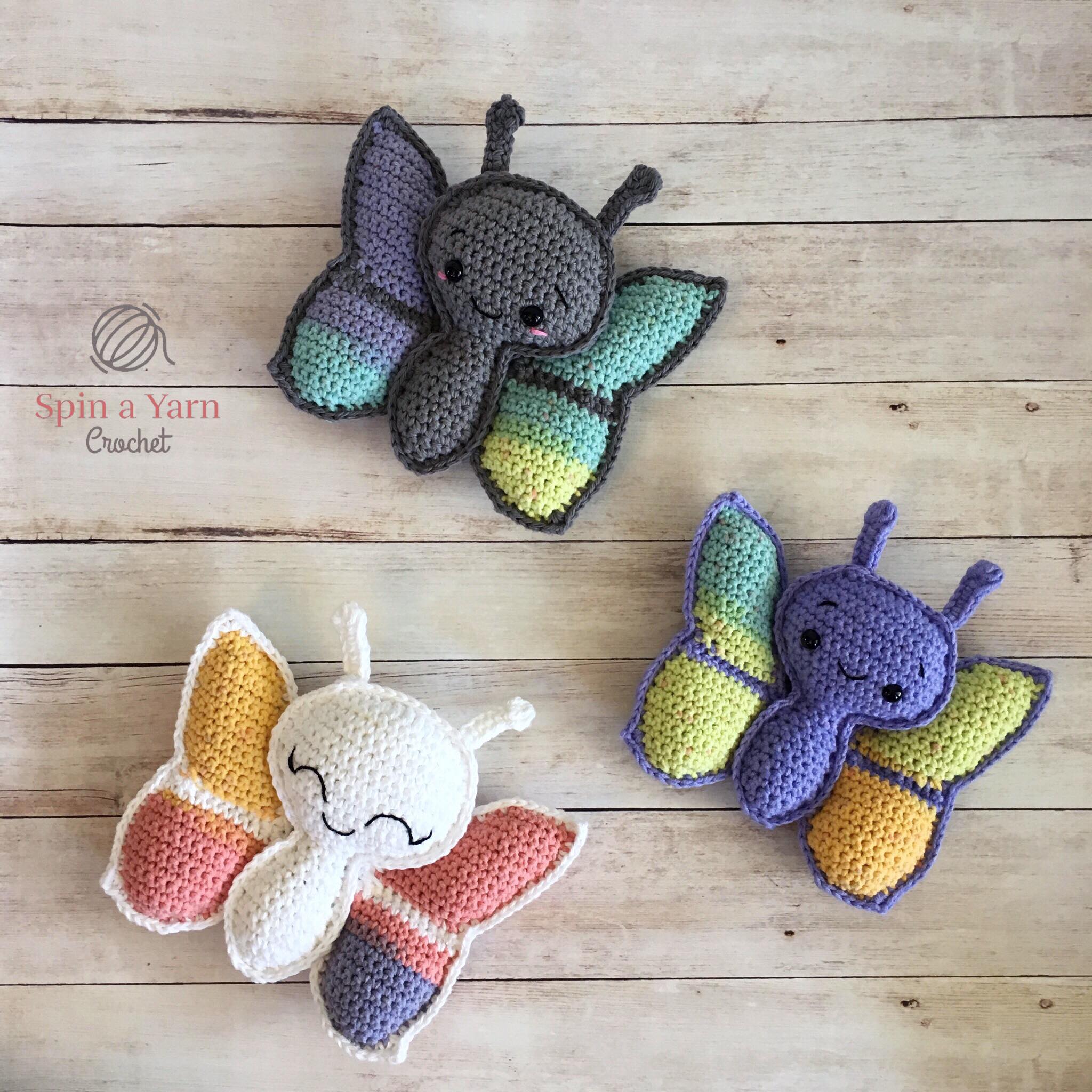 Butterfly Amigurumi Free Crochet Pattern • Spin a Yarn Crochet