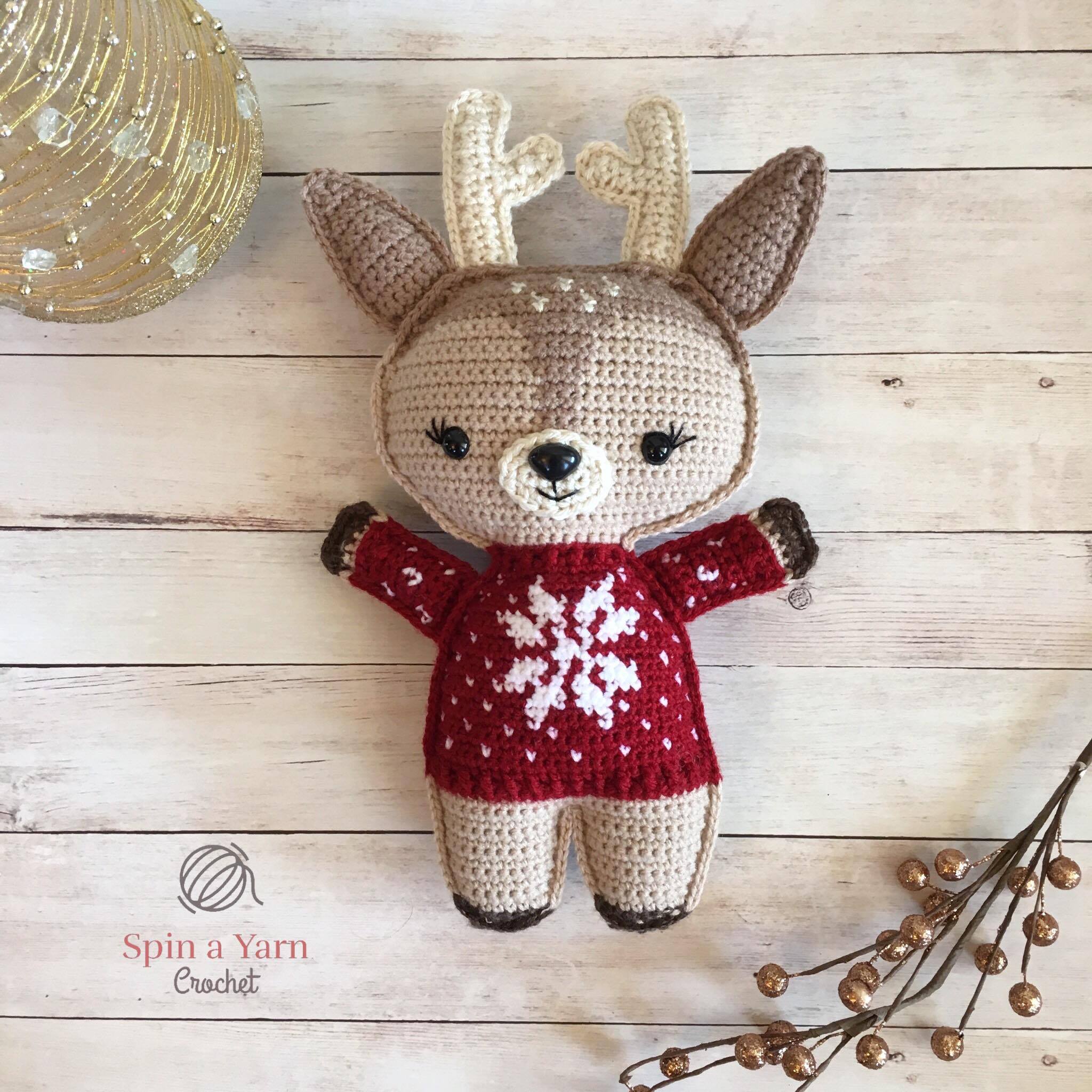 Knitting Deer Pattern. Tutorial Knitted Animals. Amigurumi DIY. 