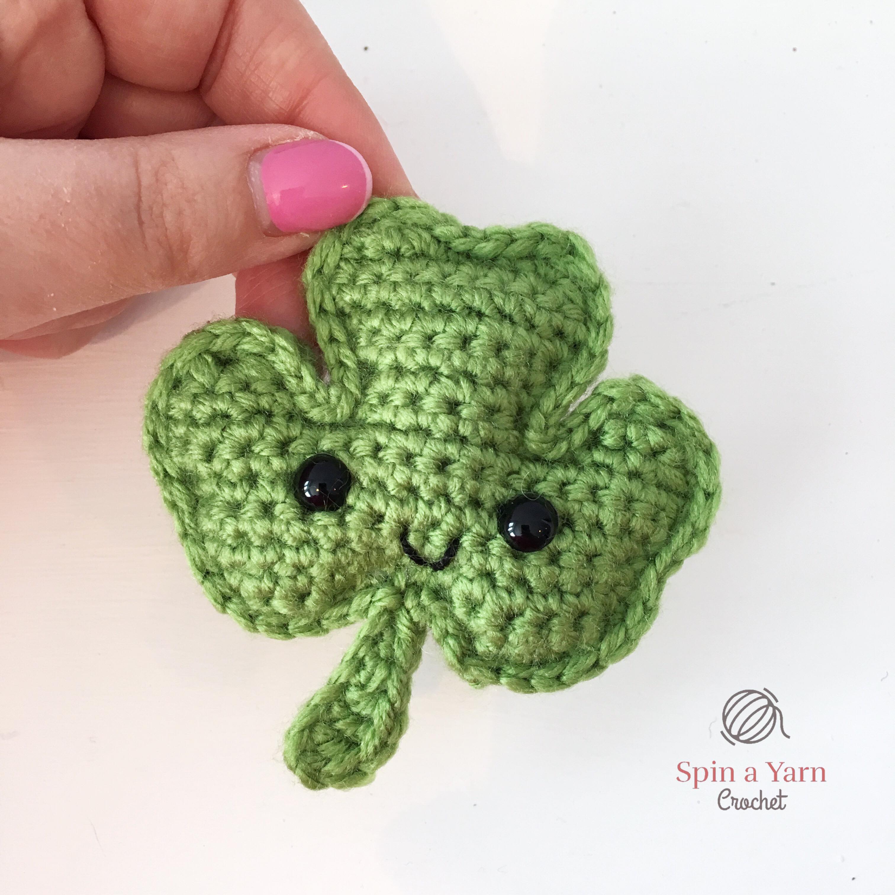 Four Leaf Clover Shamrock – Free Crochet Pattern from B.hooked