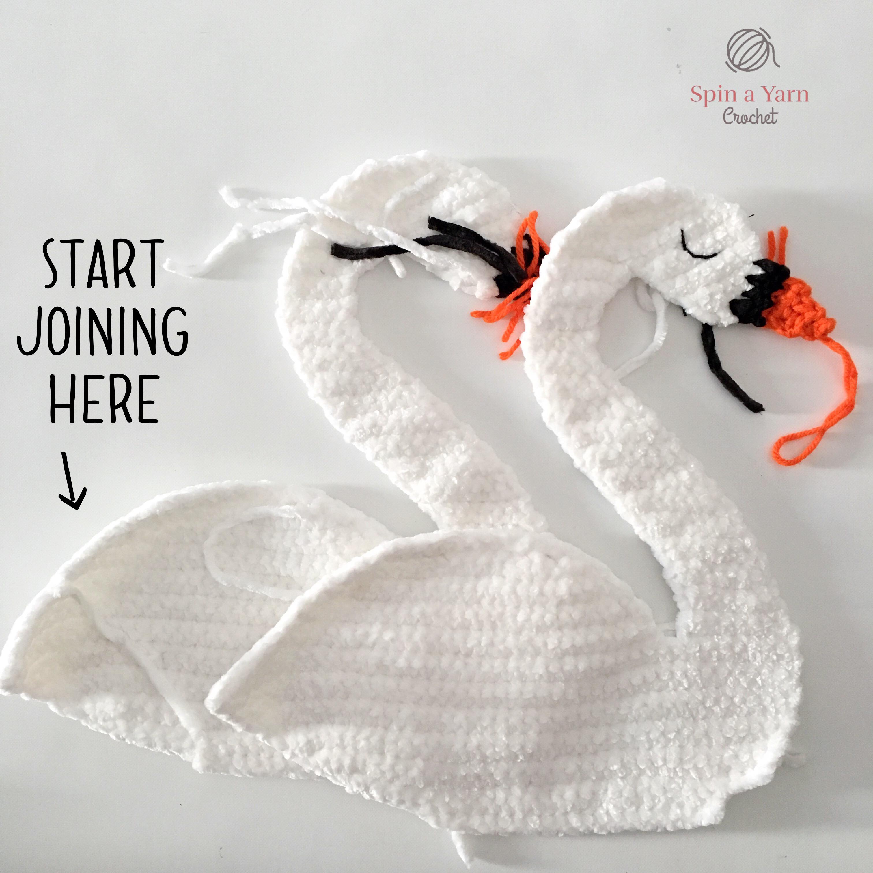 Swan Amigurumi Free Crochet Pattern • Spin a Yarn Crochet