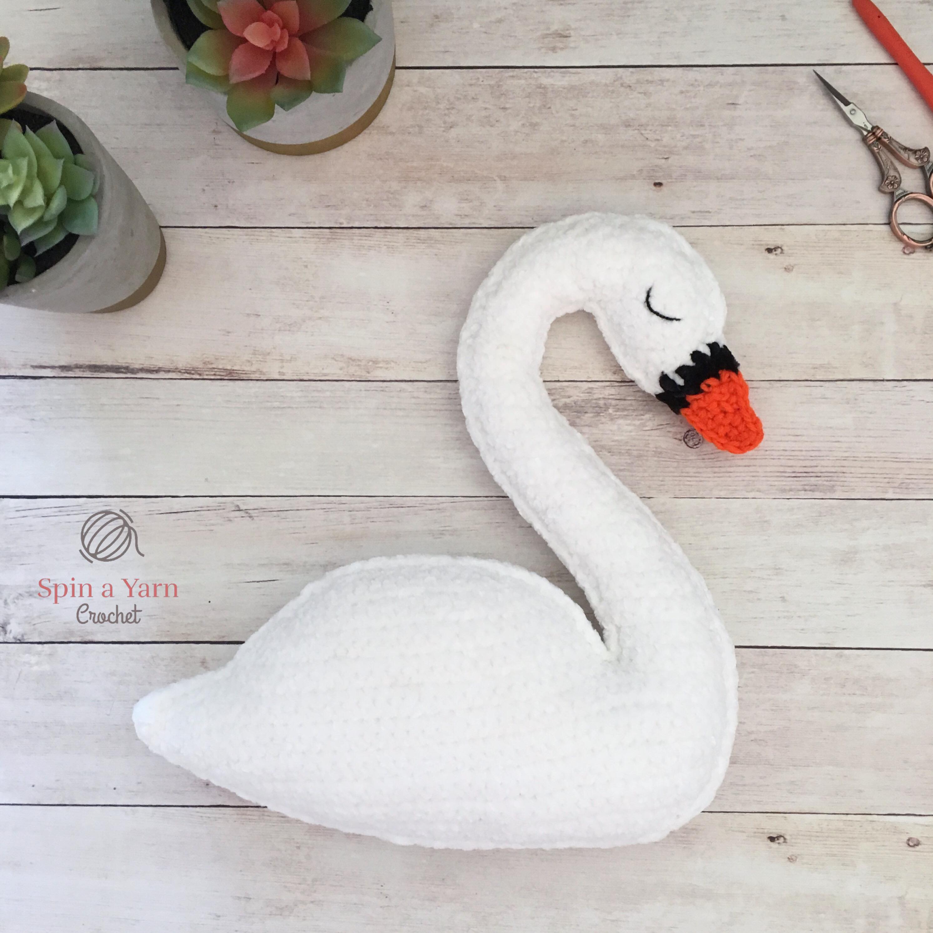 Swan Amigurumi Free Crochet Pattern • Spin a Yarn Crochet