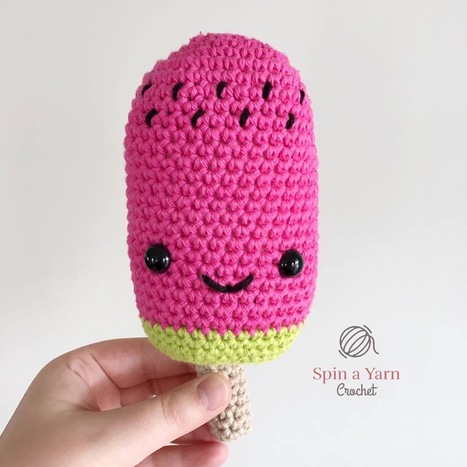Crochet Watermelon Popsicle