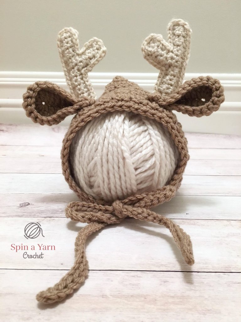 Newborn Deer Bonnet • Spin a Yarn Crochet